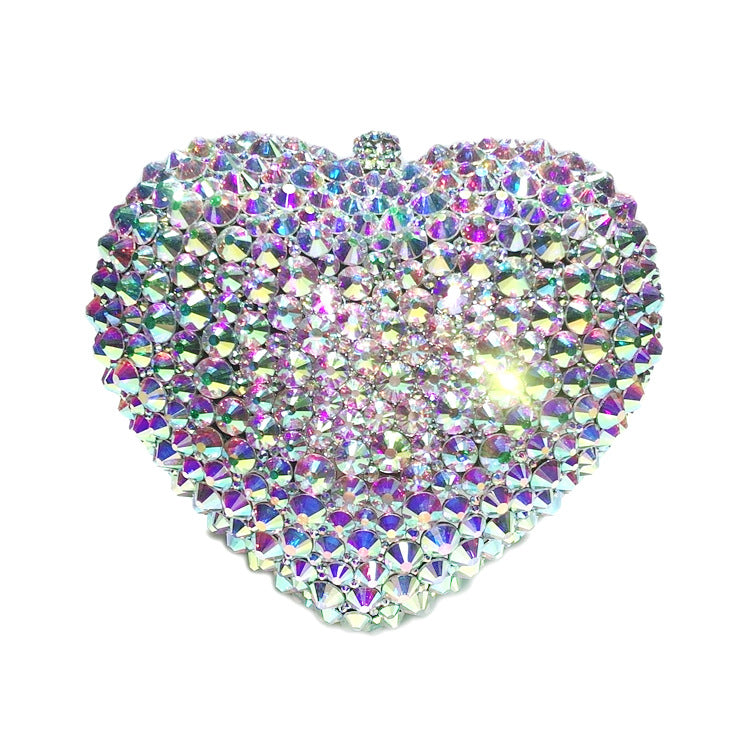Sacs de soirée romantiques en diamant en forme de cœur pour femmes, nouveau design, sacs à bandoulière personnalisés, jolis sacs à main pour dîner de mariage