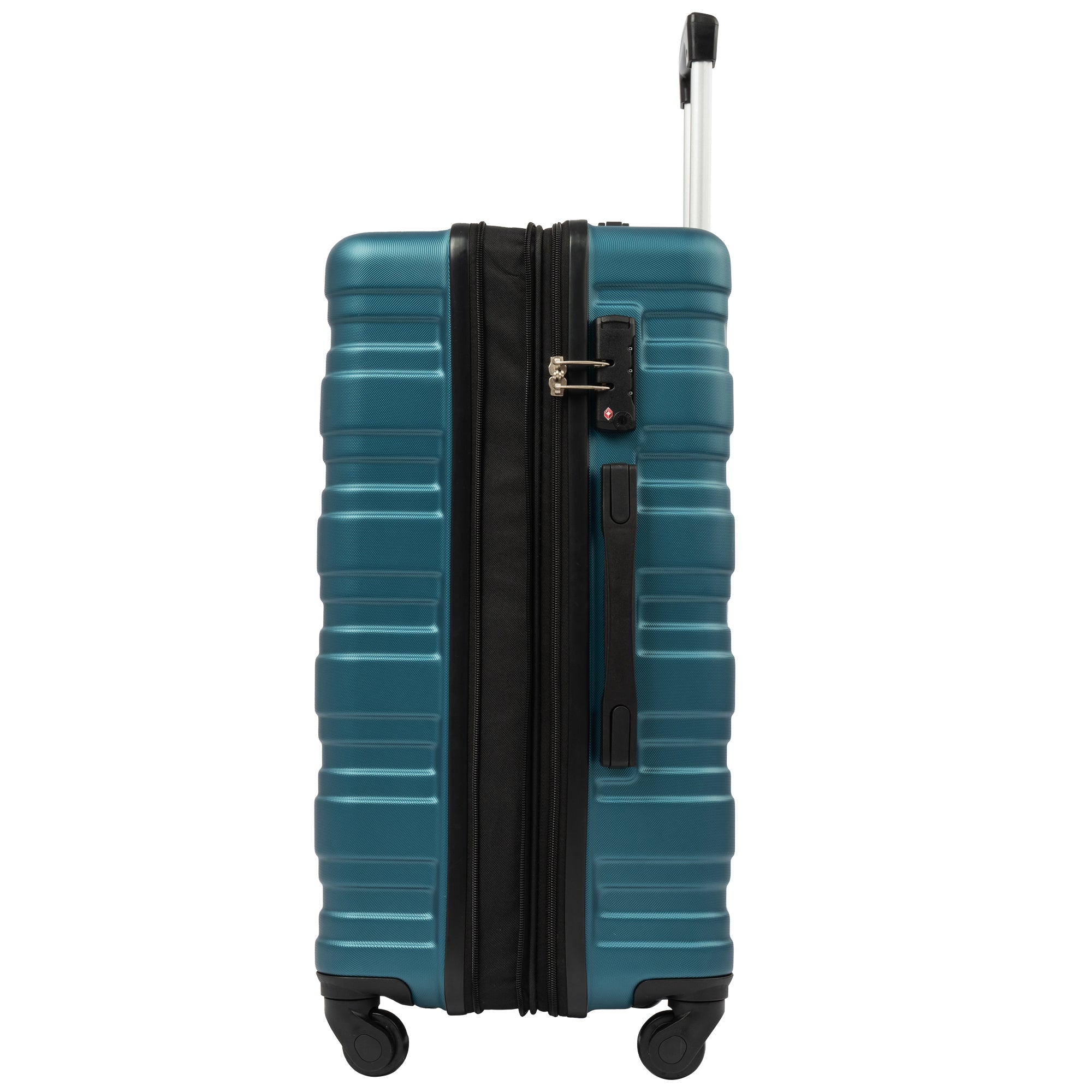 Ensemble de 3 valises rigides à roulettes avec serrure TSA, légères, 50,8 cm, 61 cm, 71 cm, bleu marine + ABS
