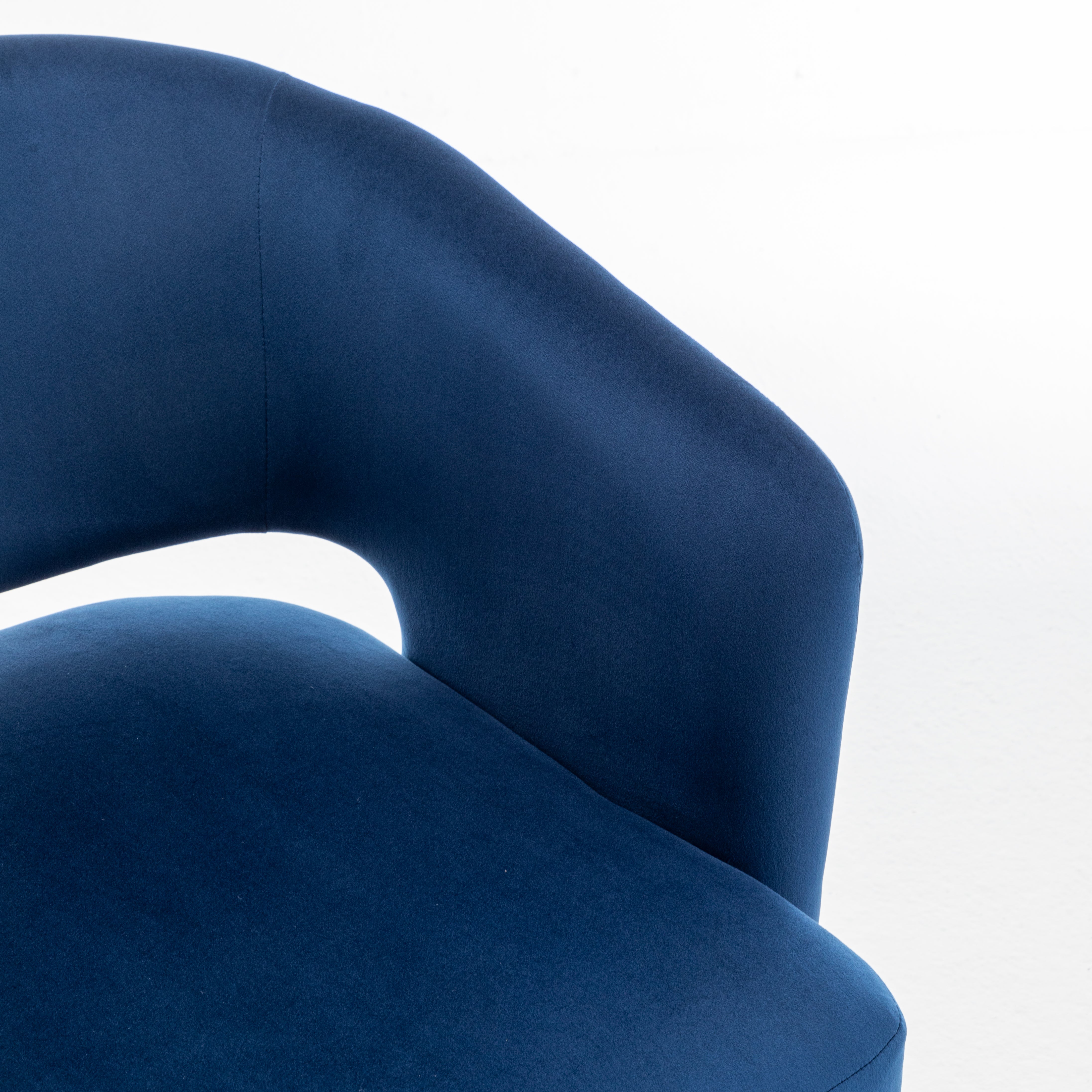 Swivel Barrel Chair, Velvet Accent Armchair 360 Degree Swivel Club Chair for Living Room Bedroom Reception Room