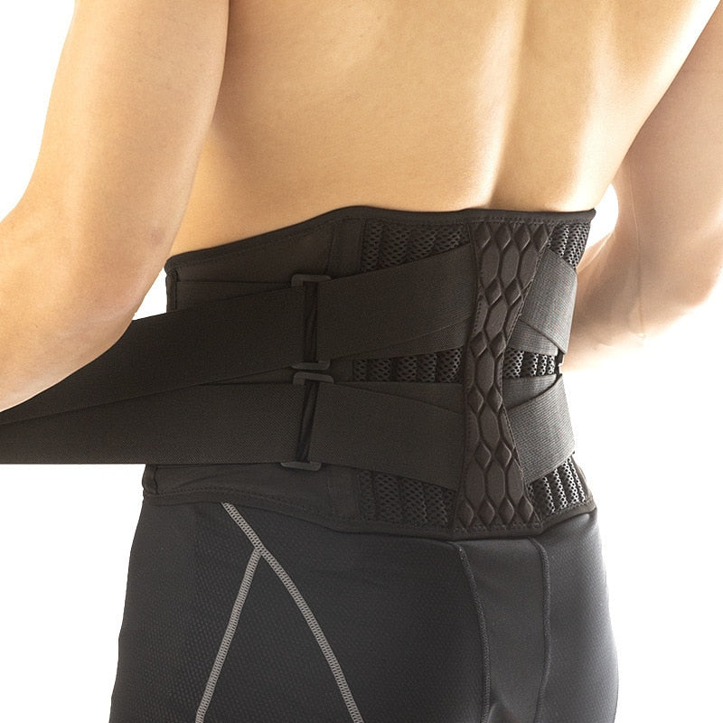 Ceinture de soutien lombaire, corset de soutien solide pour le bas du dos, ceinture de sudation fine pour soulager les douleurs sportives. Nouveau