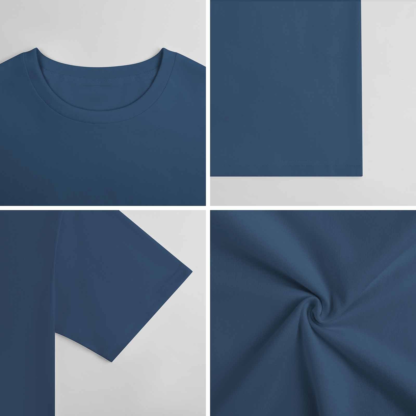 New 2025 Pure cotton short sleeved T-shirt Front print Multiple colors