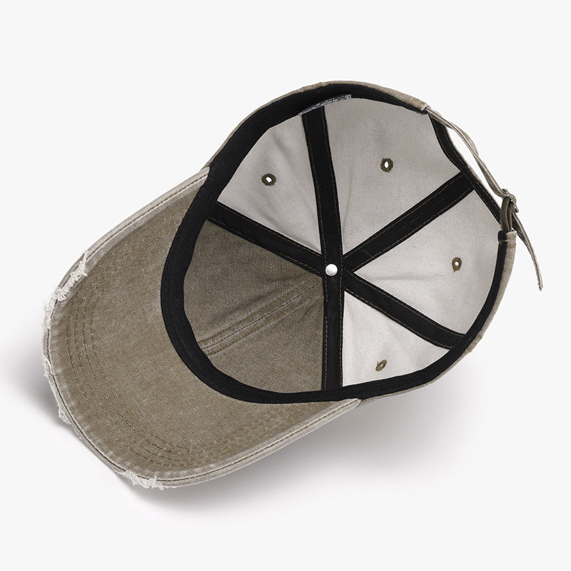 Casquette de baseball ajustable délavée et vieillie