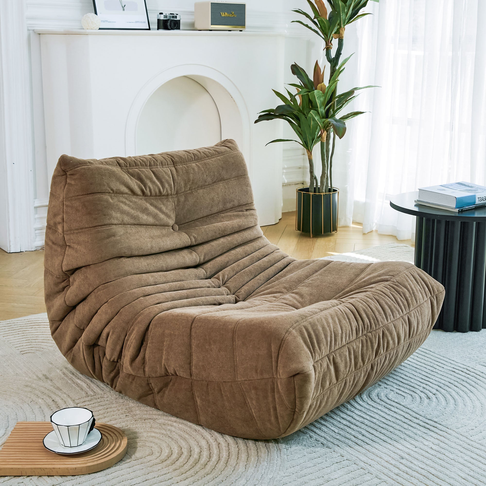 Canapé de sol, fauteuil poire pour adultes, fauteuil poire au coin du feu, fauteuil en mousse à mémoire de forme pour la maison, le bureau, l'appartement ou la salle de jeux