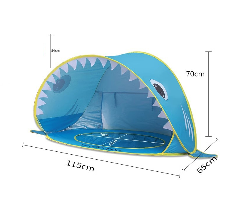 Tente de plage pour enfants, protection solaire et ombrage en bord de mer, tente de bac à sable entièrement automatique
