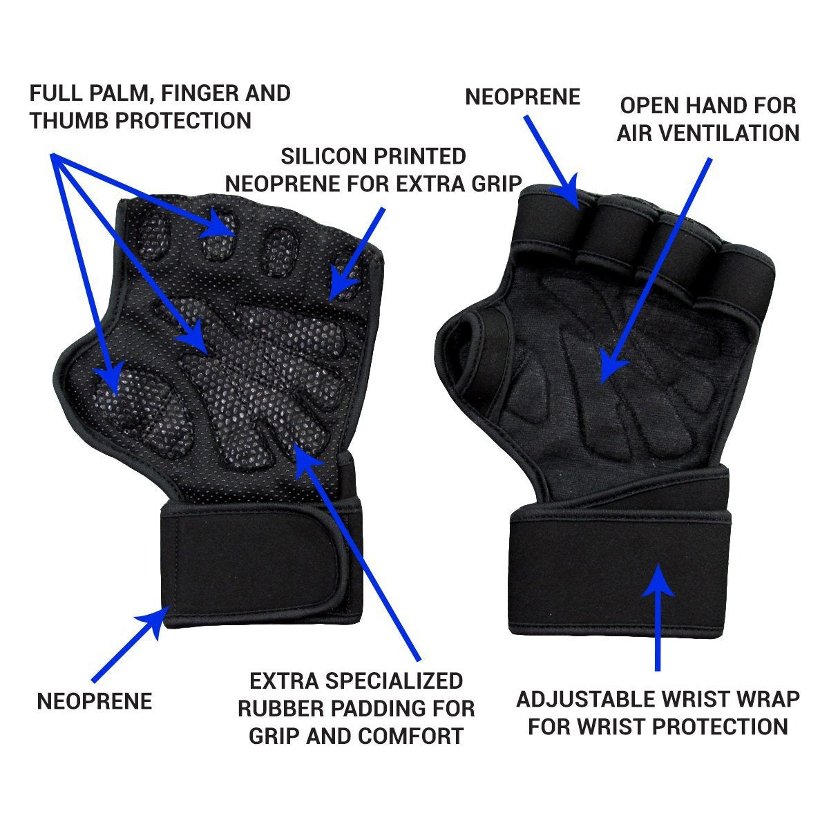 Haltérophilie alpinisme cyclisme combat enroulement bracelets antidérapants gants de fitness en silicone