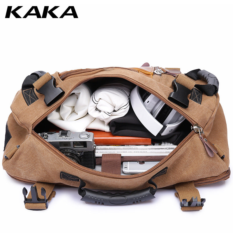 Sac à dos rétro décontracté grande capacité pour homme, sac à dos de voyage multifonctionnel