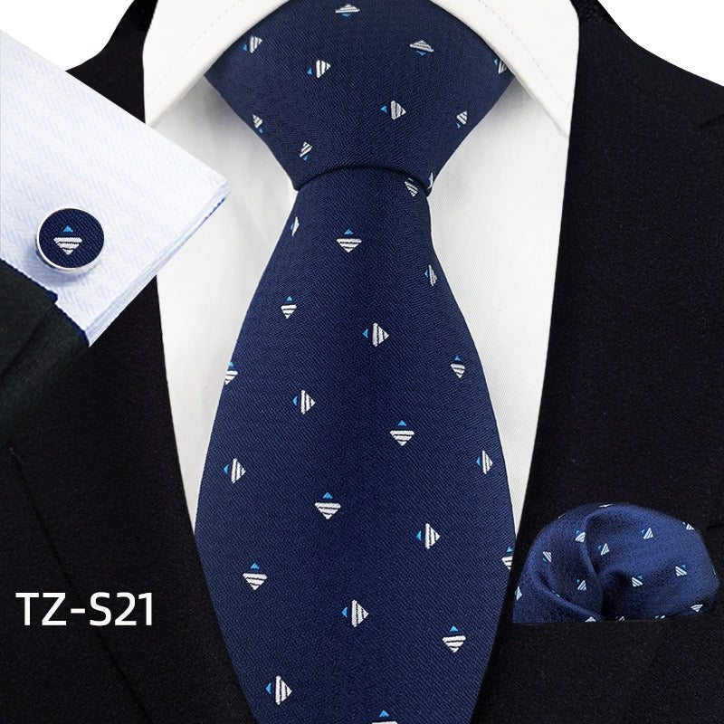 Ensemble trois pièces pour homme, cravate, poche, serviette, manchette, motif cachemire, taille et fleur