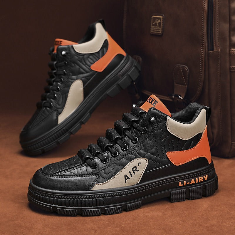 Chaussures de travail décontractées polyvalentes, sport à un pied, semelle épaisse, augmentation de la hauteur, petite marée blanche