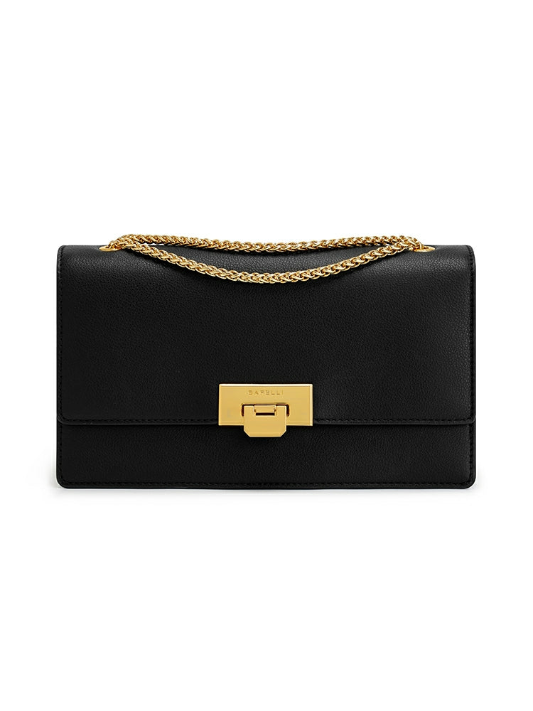 Sacs Nouveau sac messager texturé haut de gamme pour femme Petit sac carré tendance noir sous les aisselles Sac à chaîne de printemps