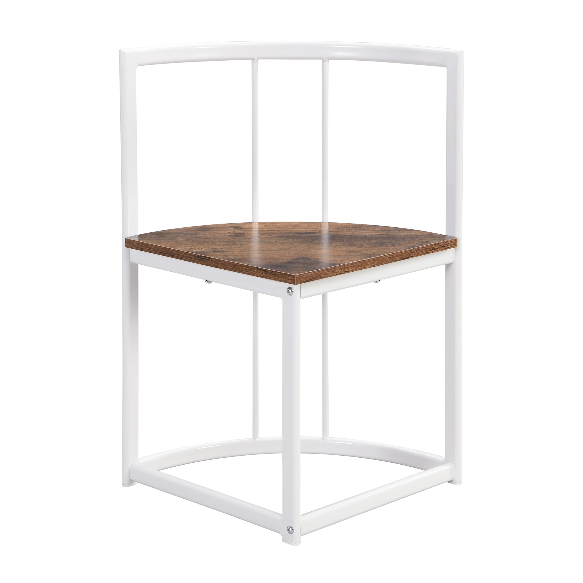 TOPMAX Modern 7-Piece Dining Table Set with Faux Marble Compact 55Inch Kitchen Table Set for 6 White+Cherry