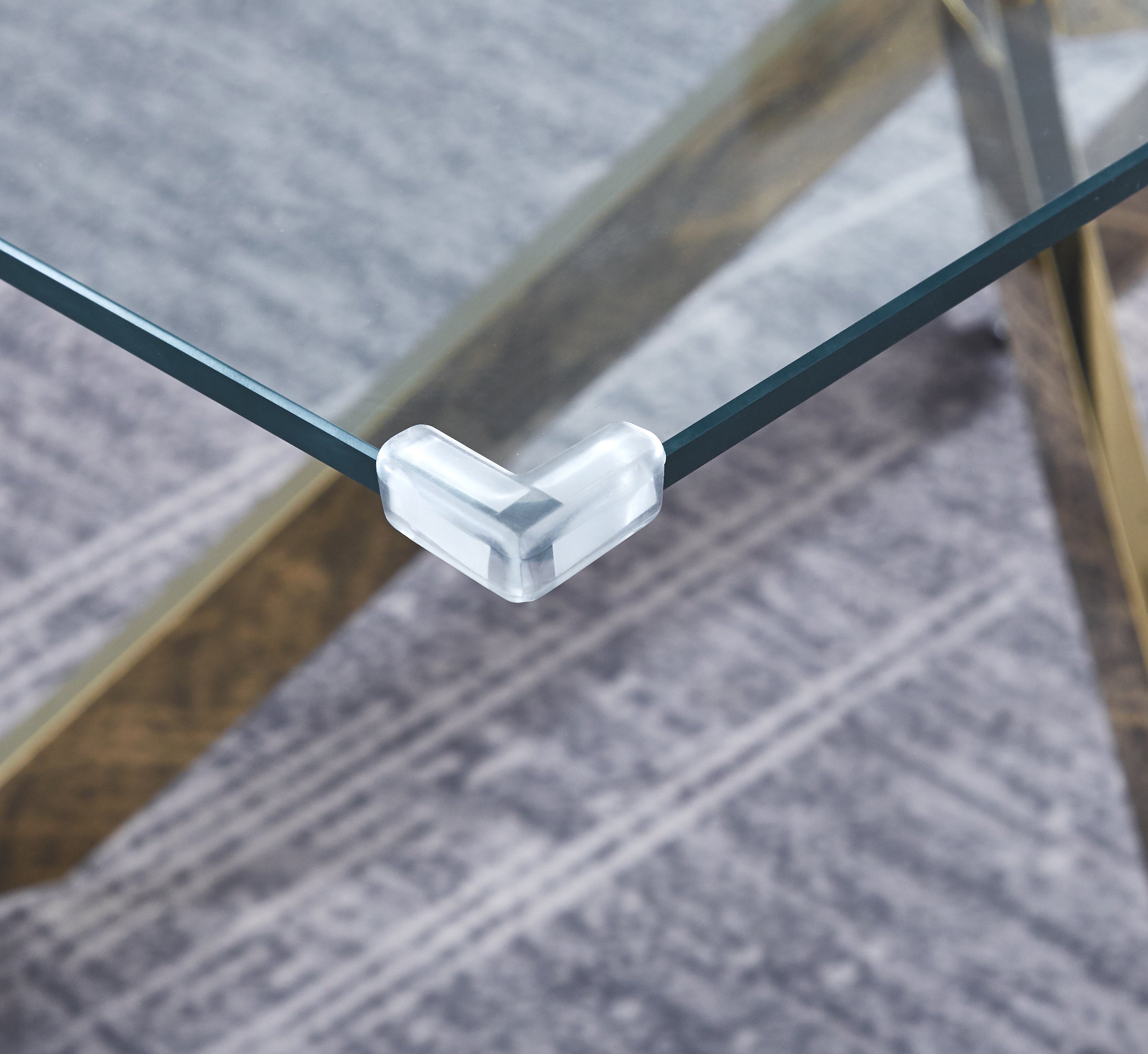 Table à manger rectangulaire en verre trempé, design intérieur moderne, pour 6 personnes