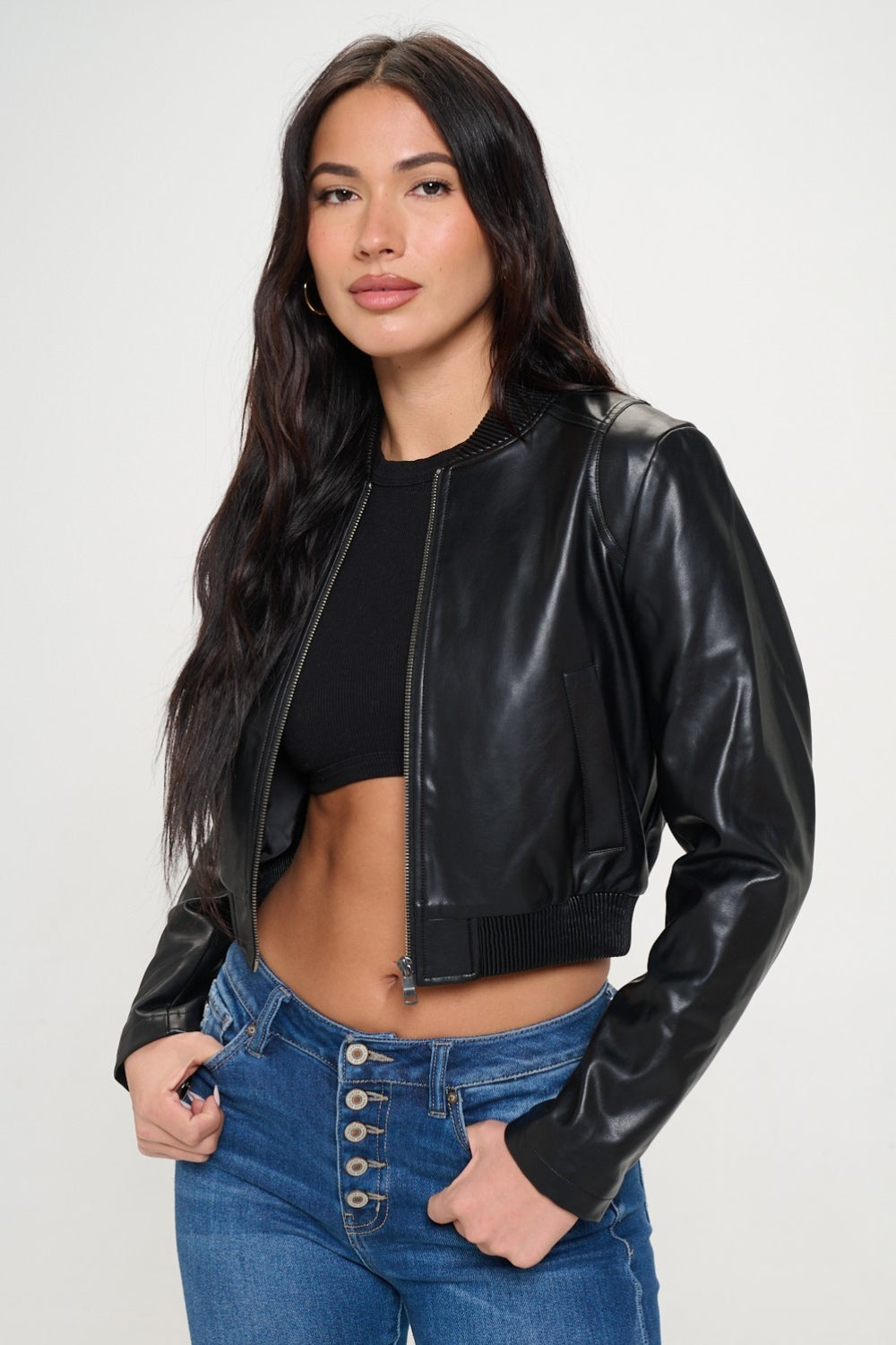 Veste bomber courte zippée Coalition LA