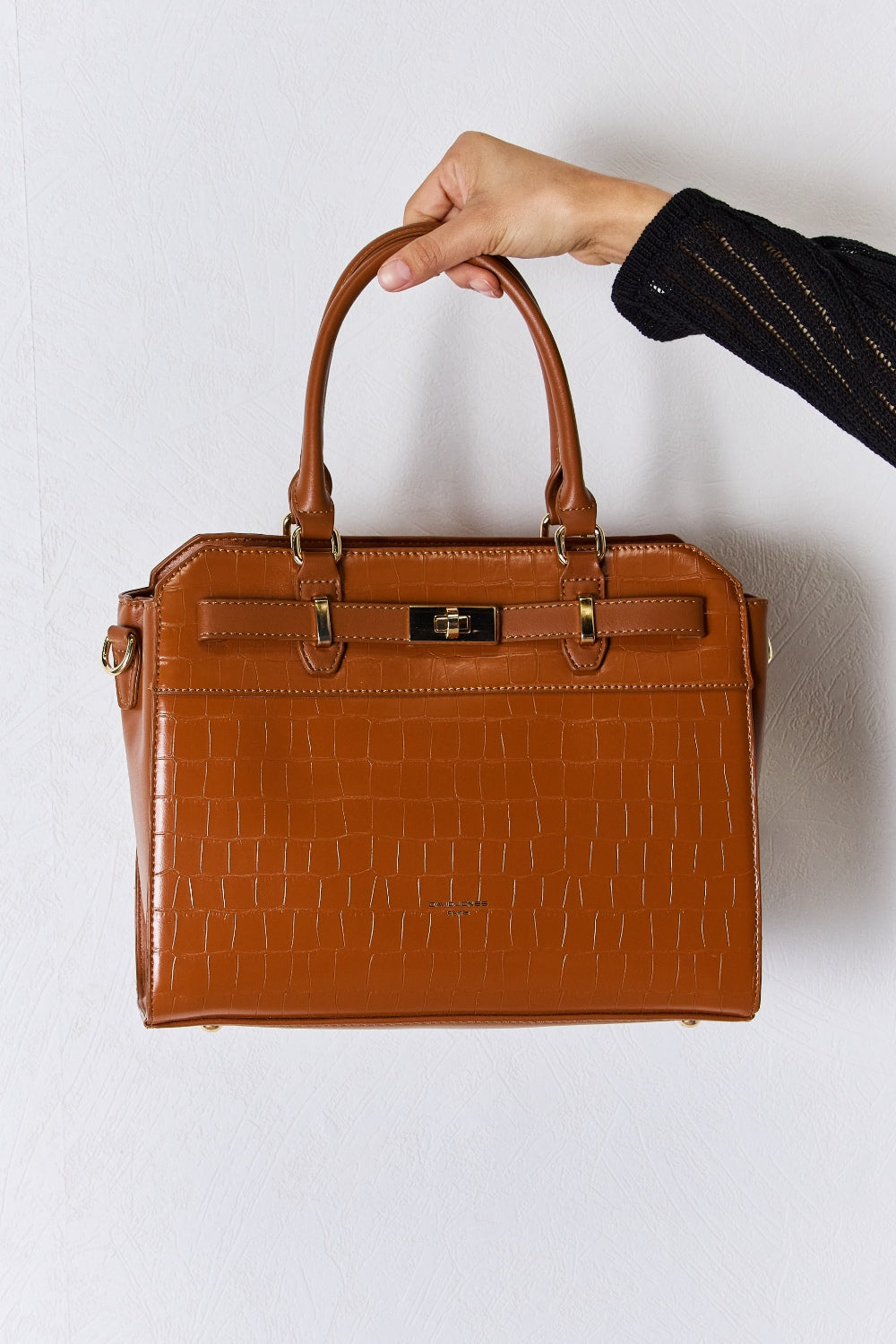 Sac à main en cuir PU texturé David Jones