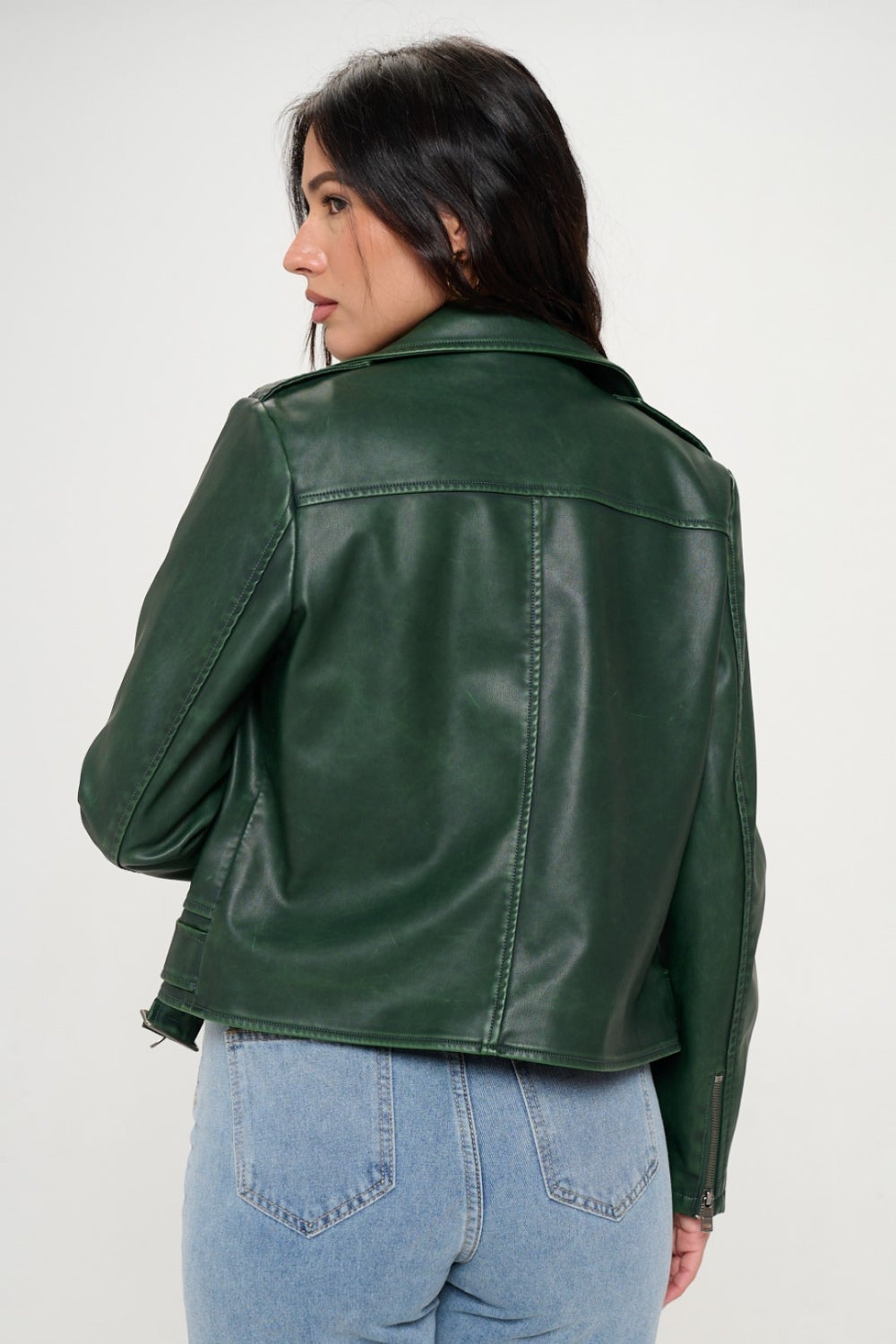 Veste motard zippée Coalition LA avec ceinture