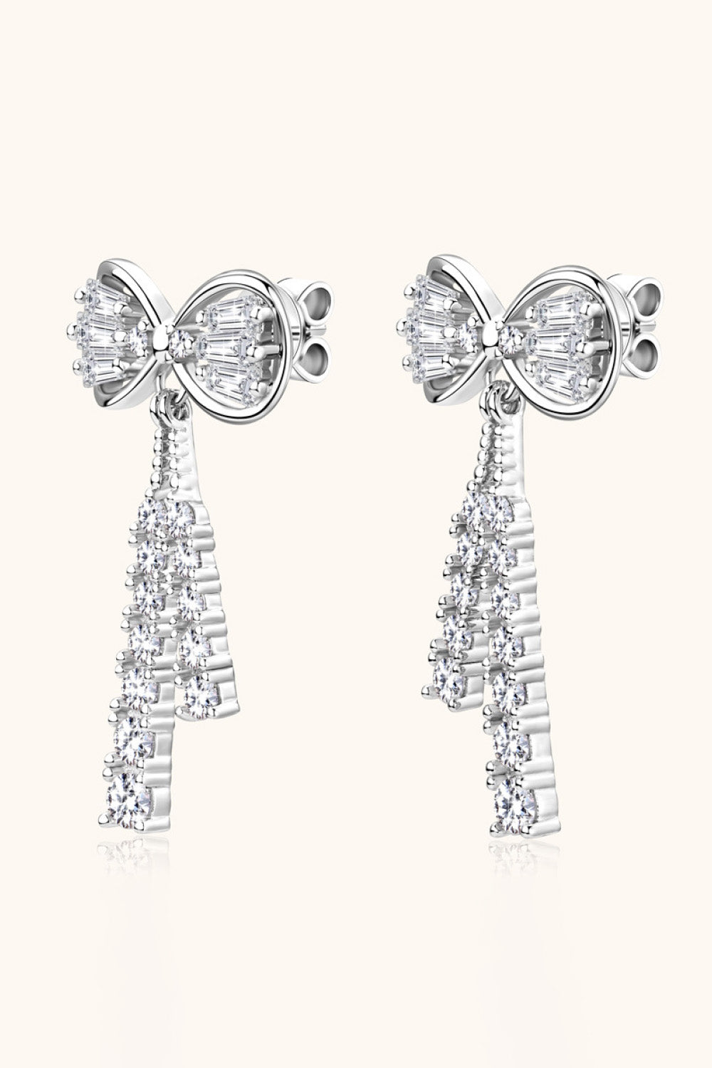 Boucles d'oreilles en argent sterling 925 avec moissanite de 1,12 carat
