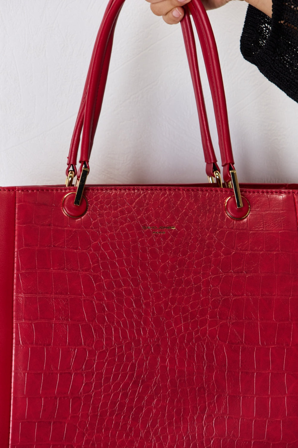 Sac à main en cuir PU texturé David Jones
