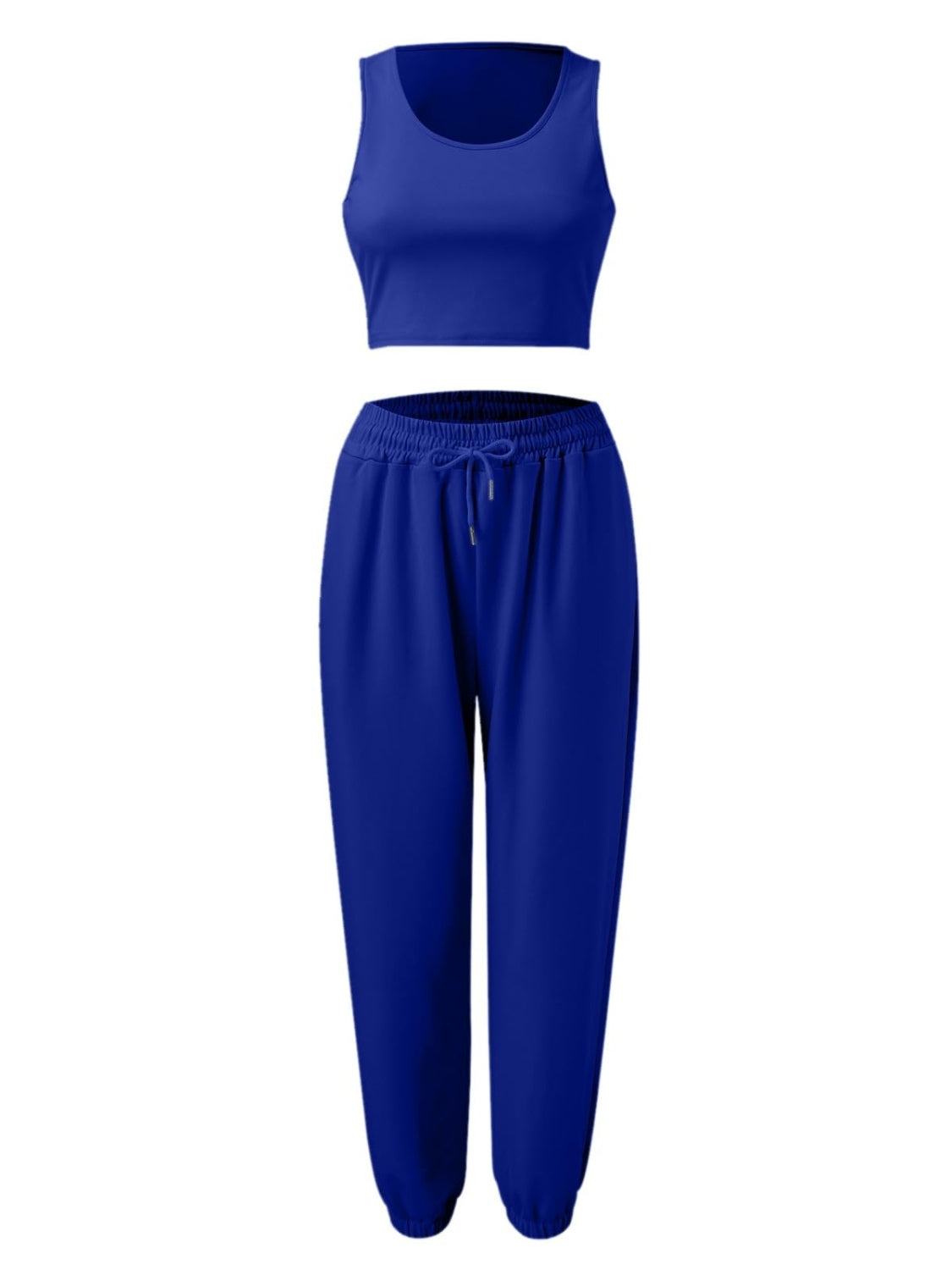 Ensemble haut à bretelles larges et pantalon de jogging à cordon de serrage