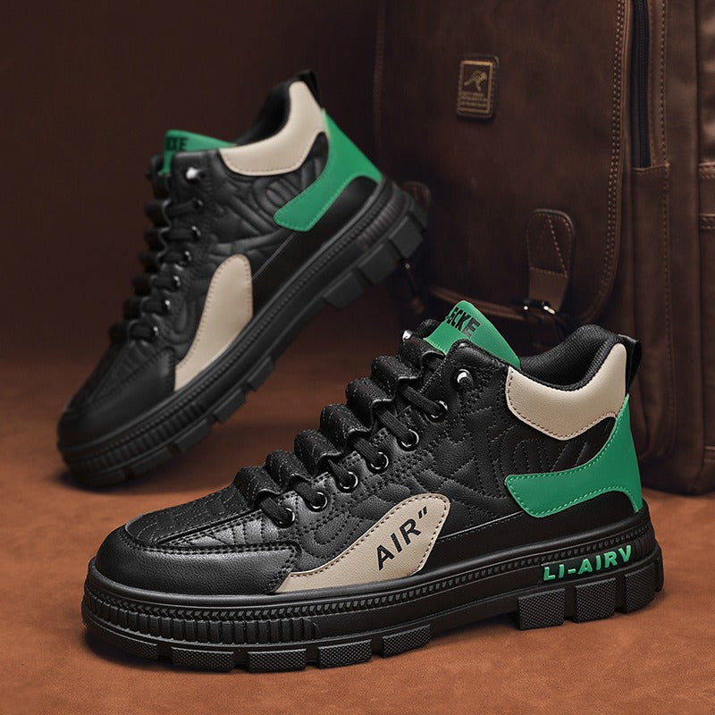 Chaussures de travail décontractées polyvalentes, sport à un pied, semelle épaisse, augmentation de la hauteur, petite marée blanche