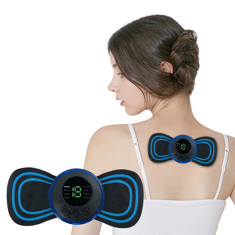 Masseur de cou électrique EMS à impulsions, patch de massage cervical, autocollant pour le dos, stimulateur musculaire, soulagement portable de la douleur, relaxation