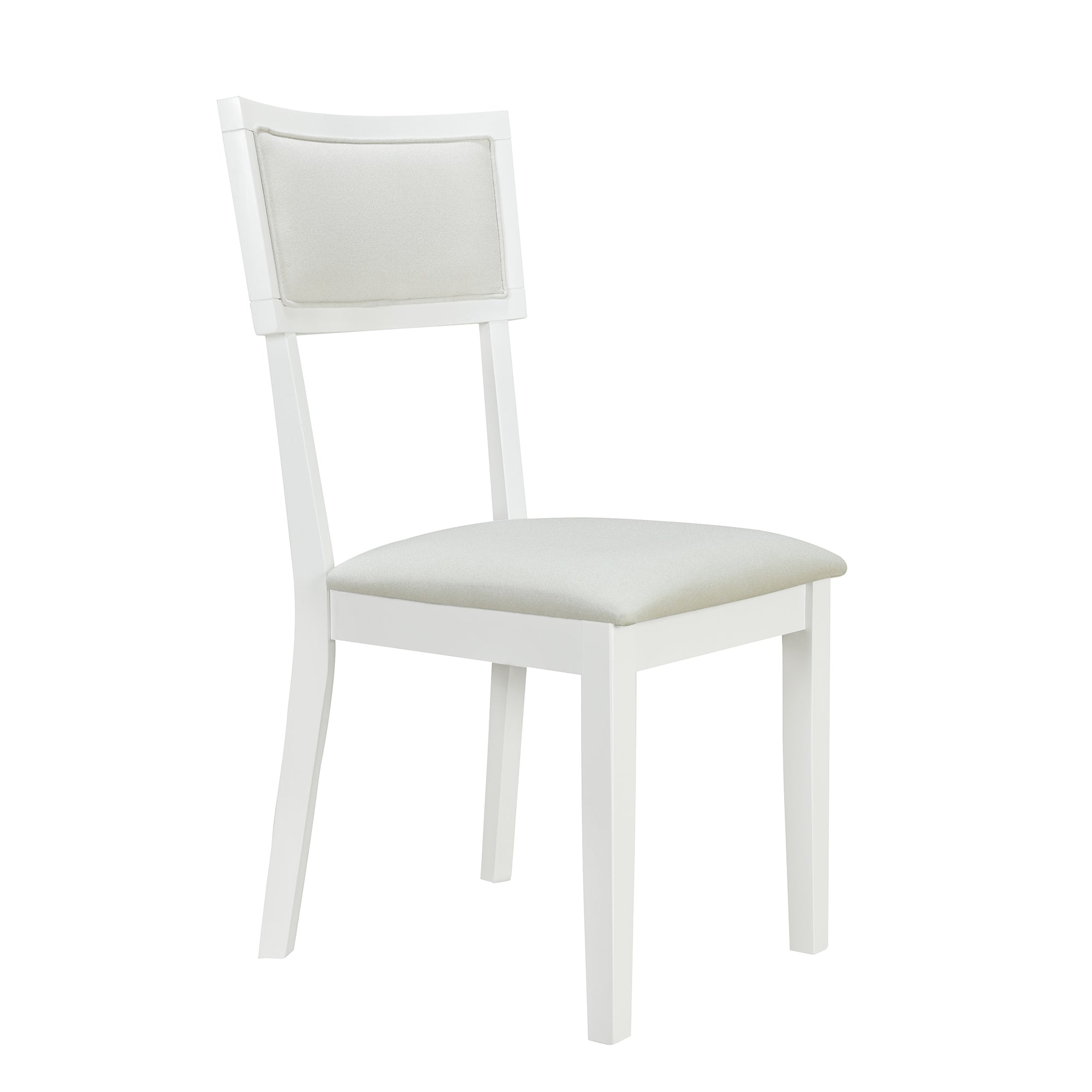 TOPMAX Farmhouse 6-Piece Trestle Dining Table Set with Upholstered Dining Chairs and Bench 59inch, White