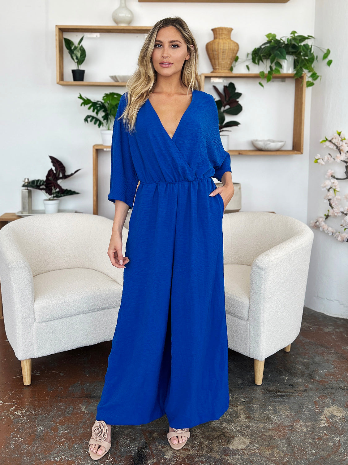 Combinaison à jambes larges et surplis Double Take avec poches