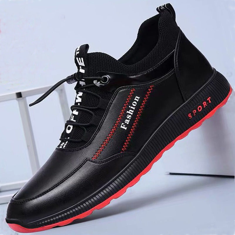 Chaussures tendance pour hommes d'automne et d'hiver, chaussures simples décontractées, chaussures de sport de course pour hommes, nouvelles chaussures en cuir respirant