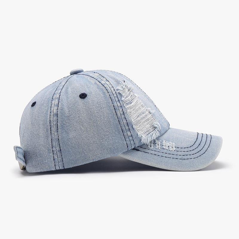 Casquette de baseball en coton vieilli