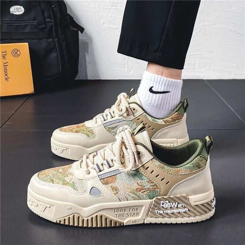 Chaussures pour hommes, nouvelles chaussures en toile respirantes, semelles épaisses tendance et polyvalentes, chaussures de sport et de loisirs, chaussures de papa, pour hommes
