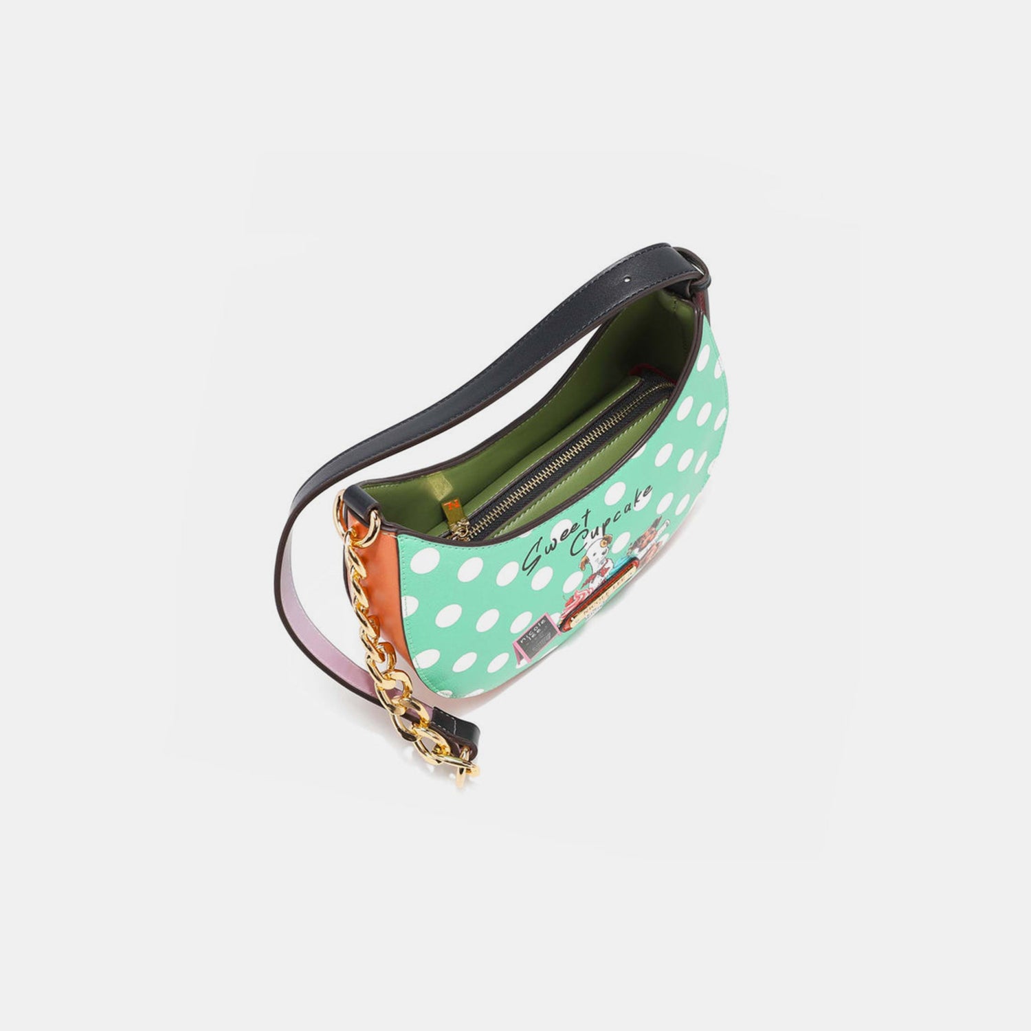 Sac à bandoulière en cuir vegan à pois Nicole Lee USA