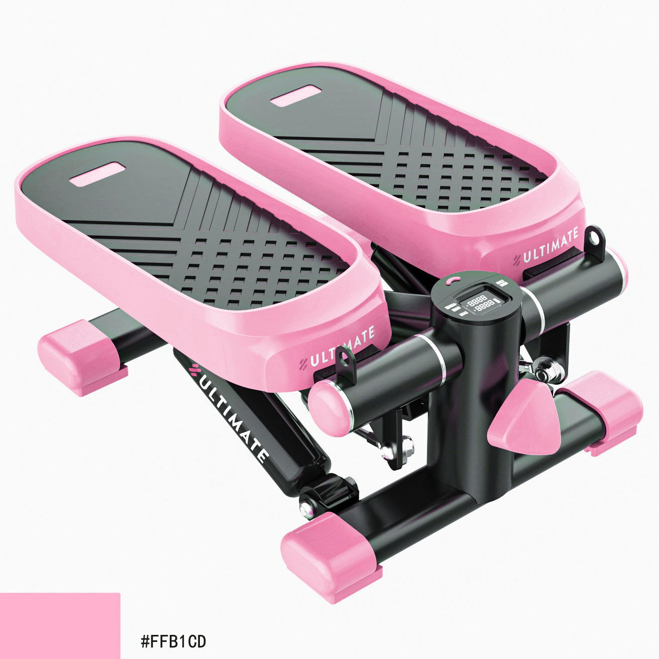 Home Office Exercise 330LBS Capacity Mini Stepper with Resistance Bands and LCD Monitor ,blue
