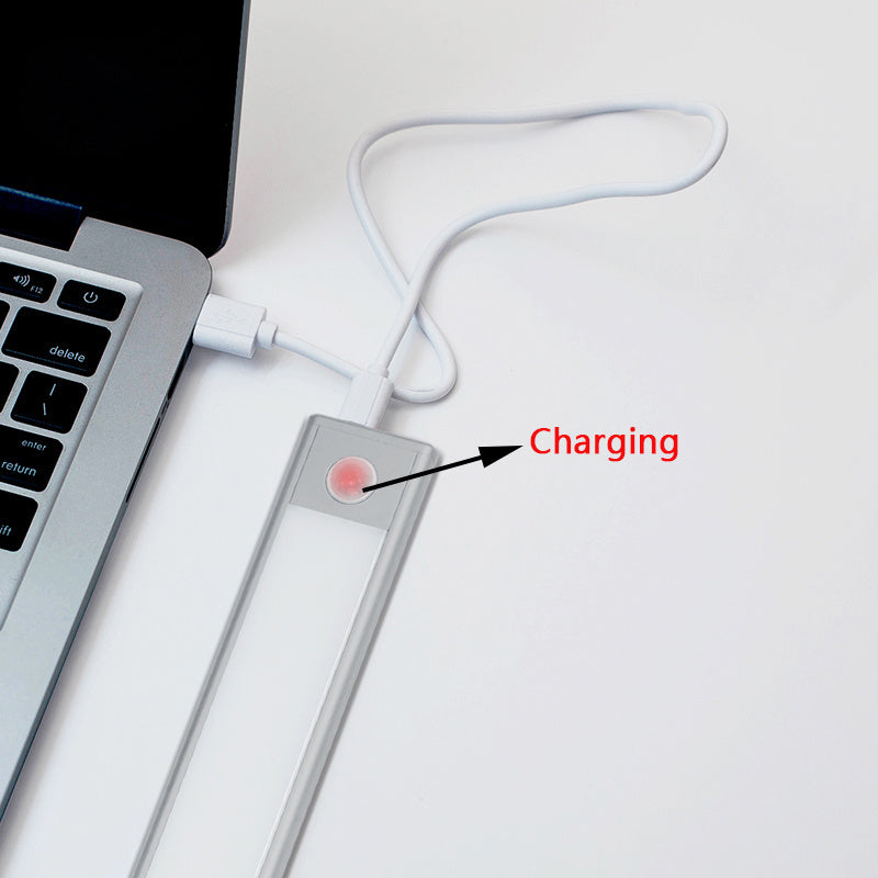 Lampe LED sous-meuble avec détecteur de mouvement, rechargeable par USB, veilleuse pour placard, cuisine, applique murale d'intérieur
