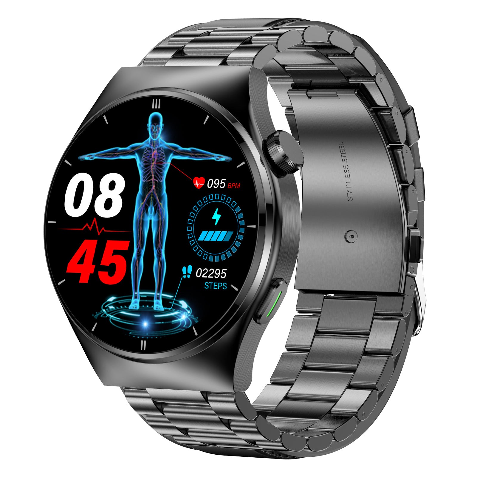 Thérapie laser F320 Appel Bluetooth Acide urique Lipides Montre glycémie non invasive Fréquence cardiaque Température corporelle Montre intelligente