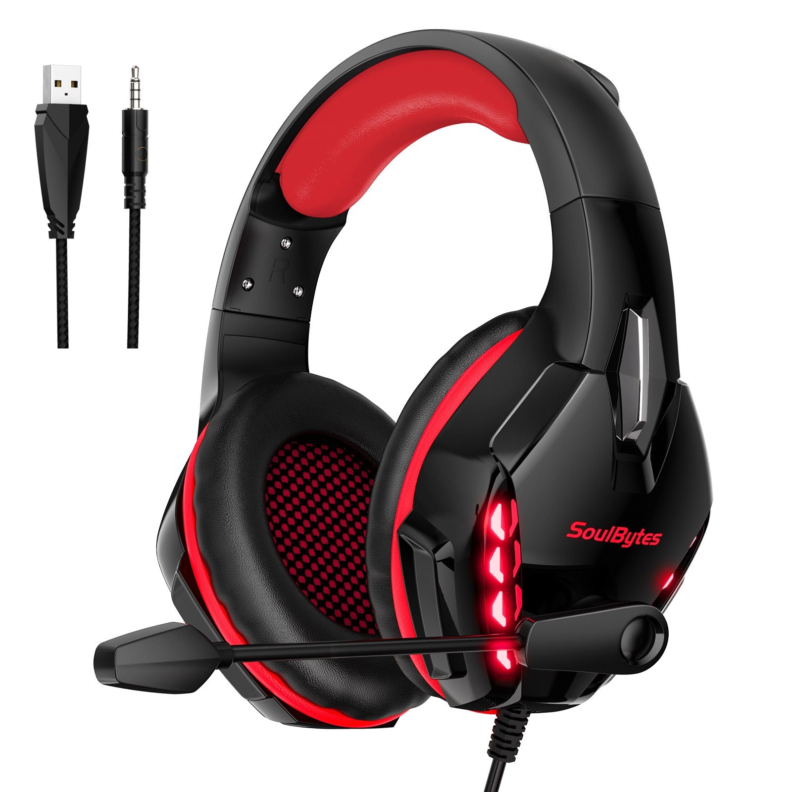 Écouteurs de jeu S11 montés sur la tête, contrôle filaire, écouteurs Esports, écouteurs lumineux pour ordinateur
