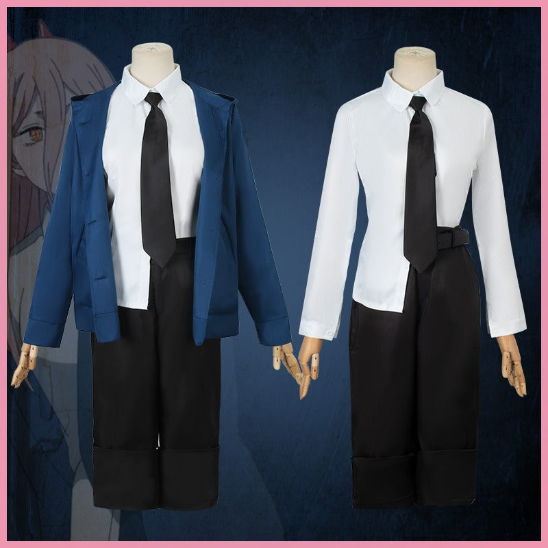 Costume de cosplay Chainsaw Man Chainsaw Man Pawa Cosplay Anime Uniforme Ensemble Perruque complète Costume de cosplay Vêtements pour femmes
