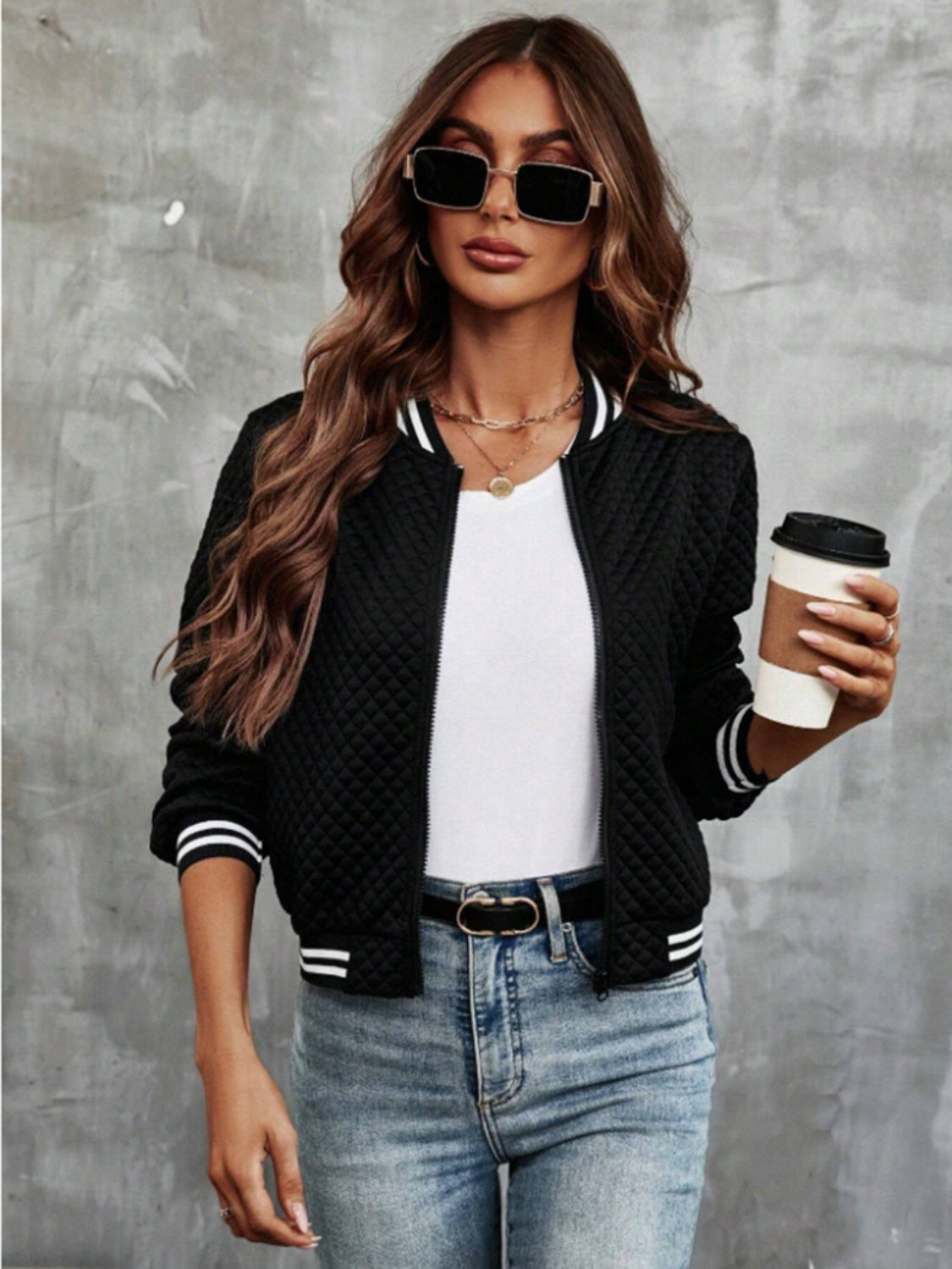 Veste zippée à manches longues