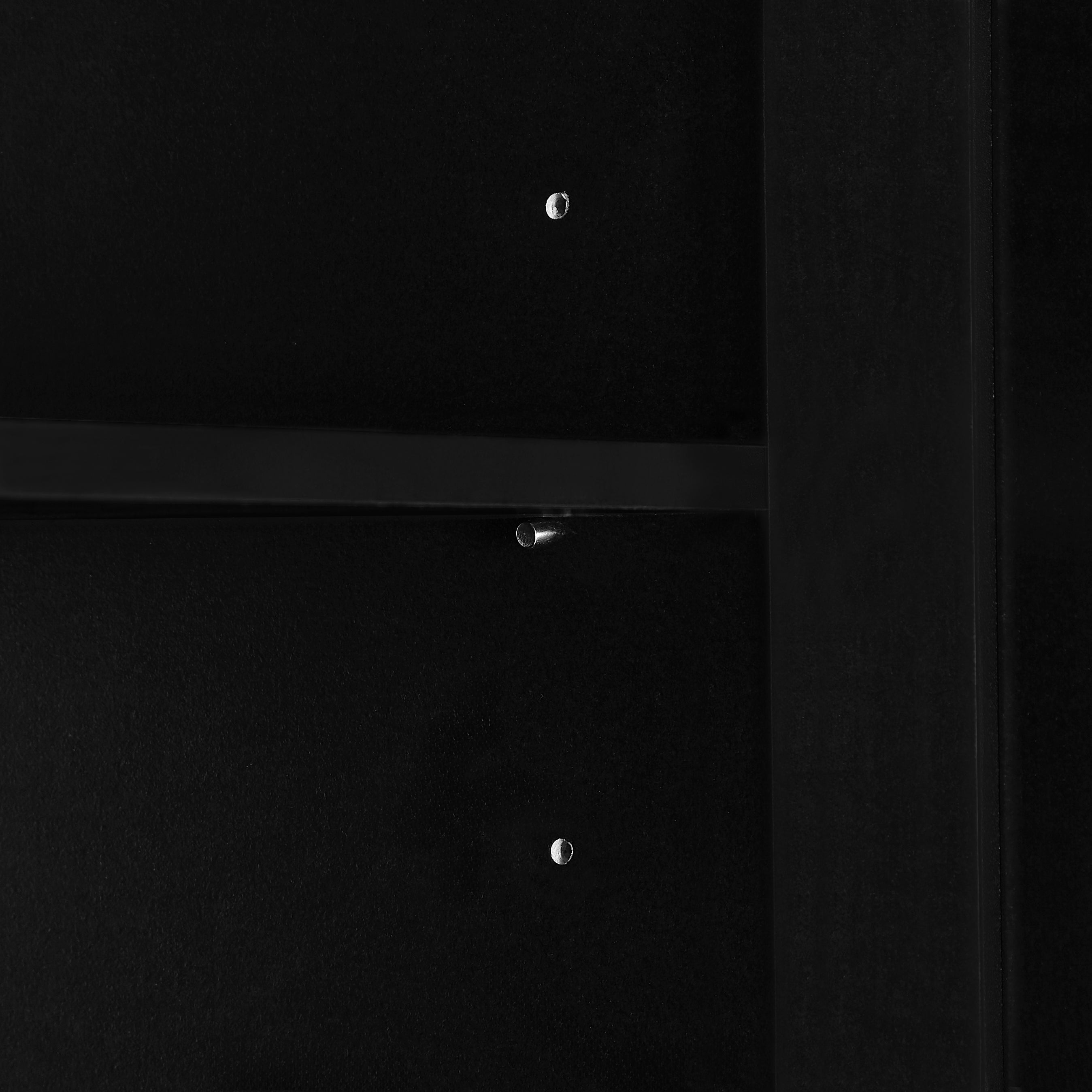 Meuble de rangement à deux portes pour salle de bain et bureau, étagère réglable, panneau MDF, noir