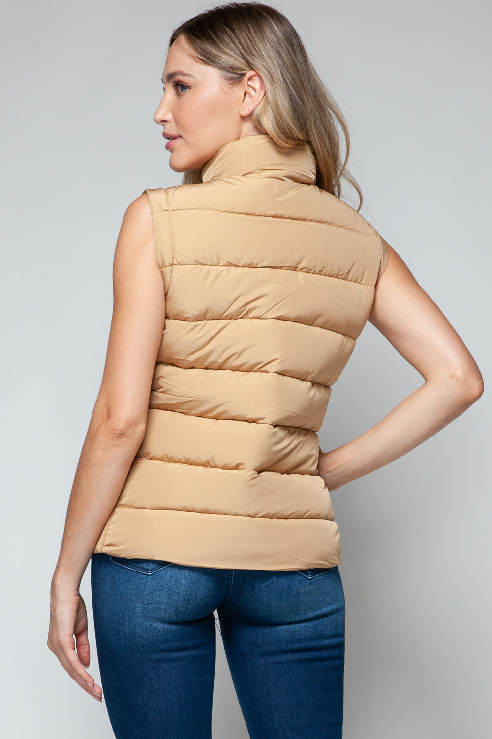 Gilet à col roulé zippé snob avec poches