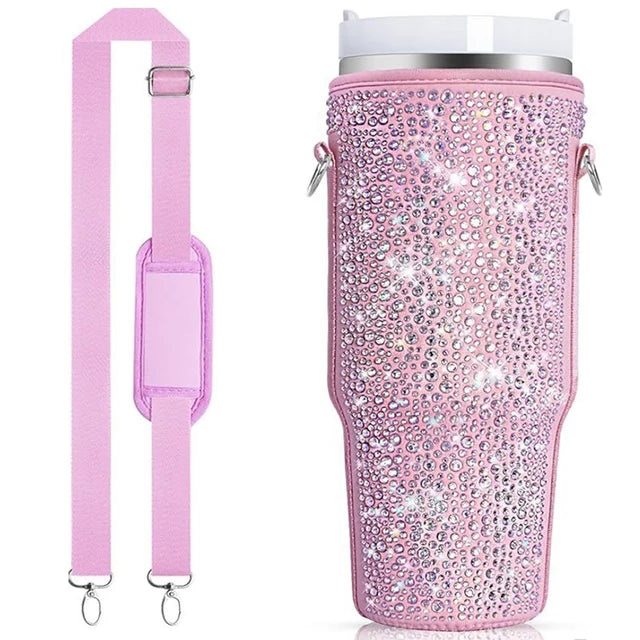 Diamond Mug Sleeves For Portable Water Kettle Carrier Holder Bag With Straps Outdoor Drinkware Accessory