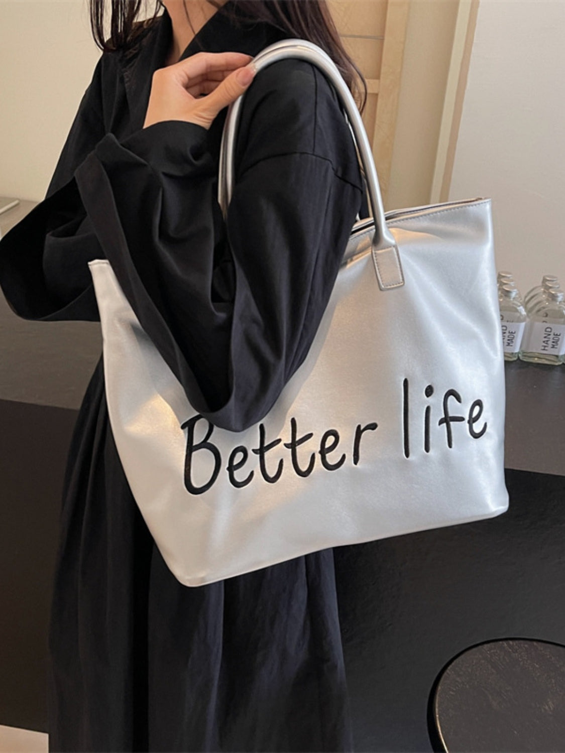 Sac fourre-tout en cuir PU BETTER LIFE