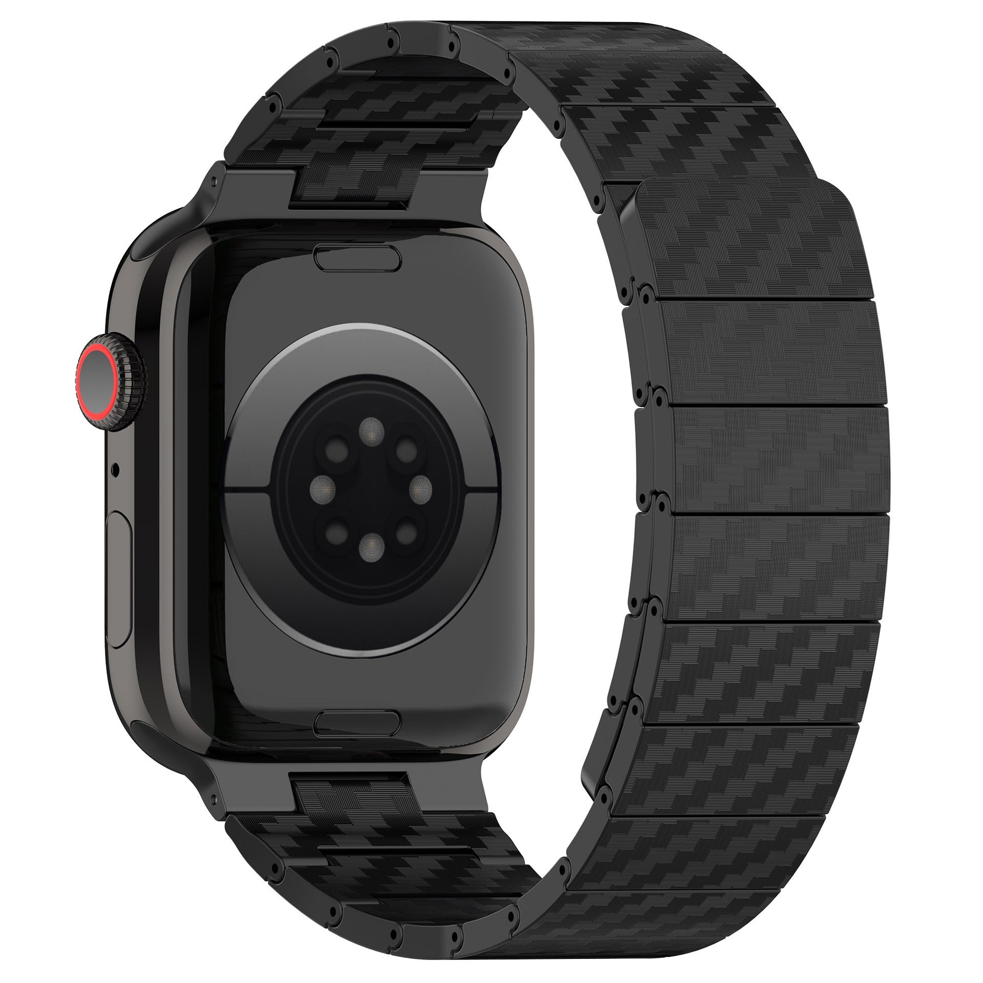 Bracelet de montre magnétique en fibre de carbone pour Apple Watch iWatch
