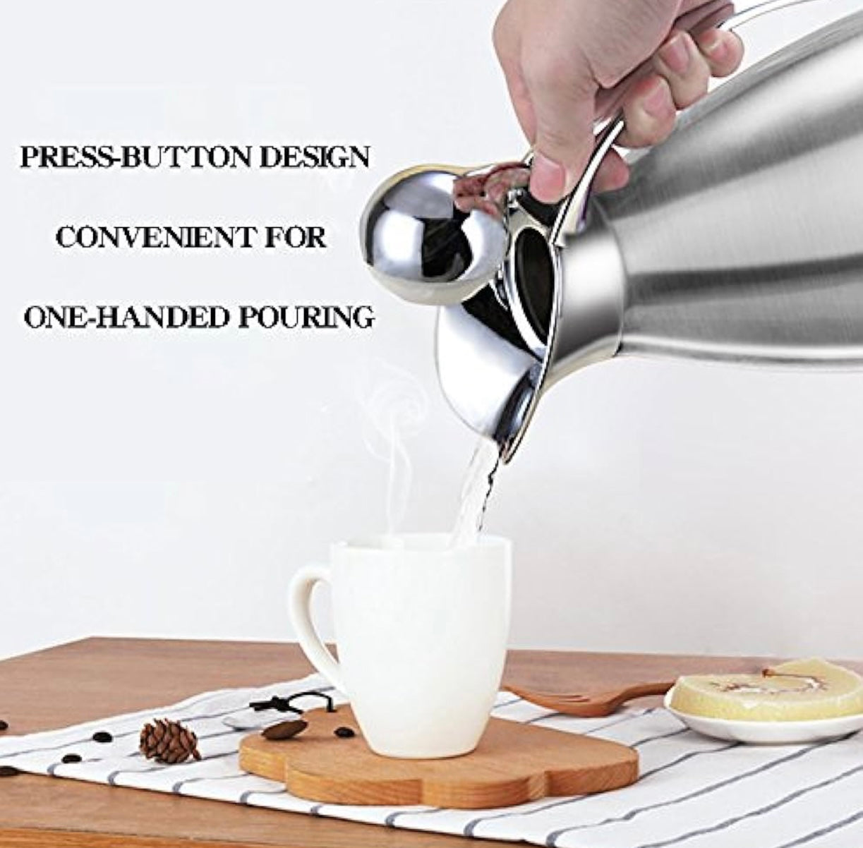 Sidas Stainless Steel Coffee Thermal Carafe/Double walled Thermos Insulated pot