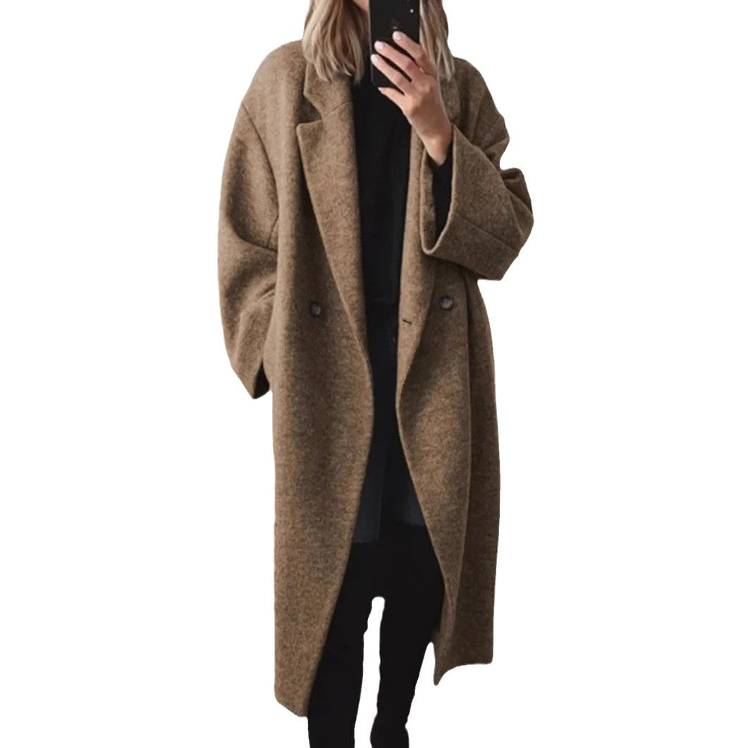 Veste coupe-vent longue en laine multicolore et multi-tailles pour femme