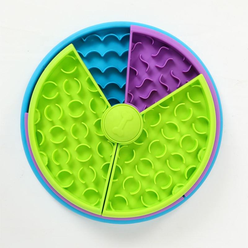 Gamelle anti-étouffement pour chat et chien, gamelle à alimentation lente, gamelle à puzzle, plateau de jeu rotatif pour animaux de compagnie en bonne santé