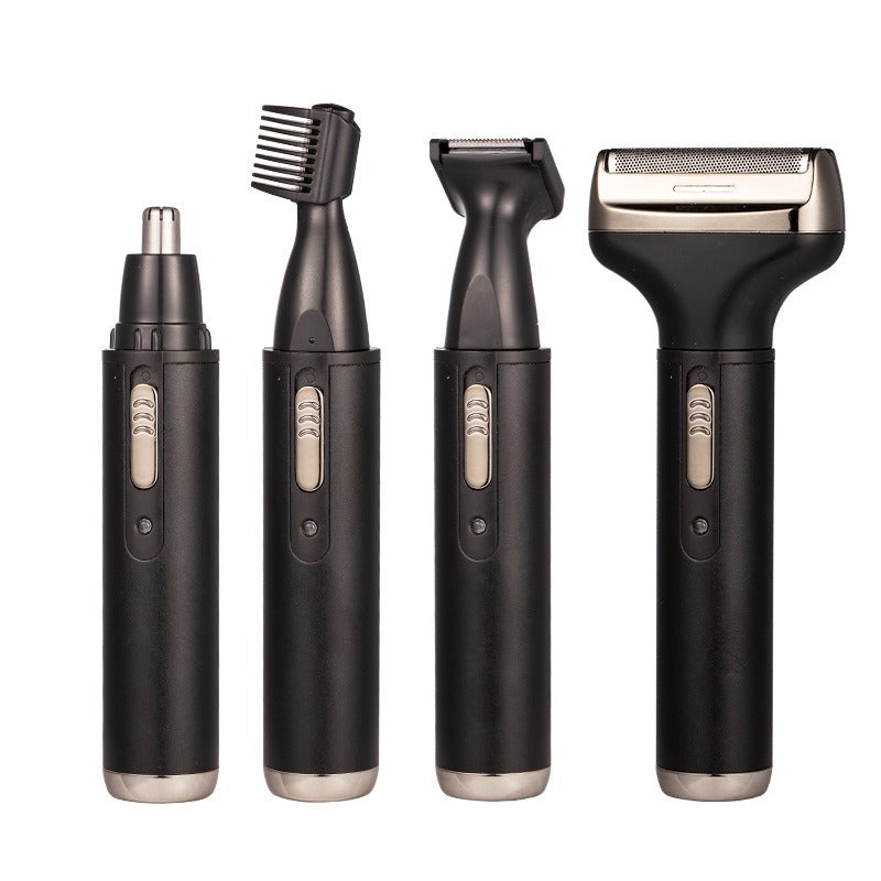 Rasoir électrique 4 en 1 pour homme, tondeuse à poils de nez, favoris, ensemble de toilettage pour sourcils