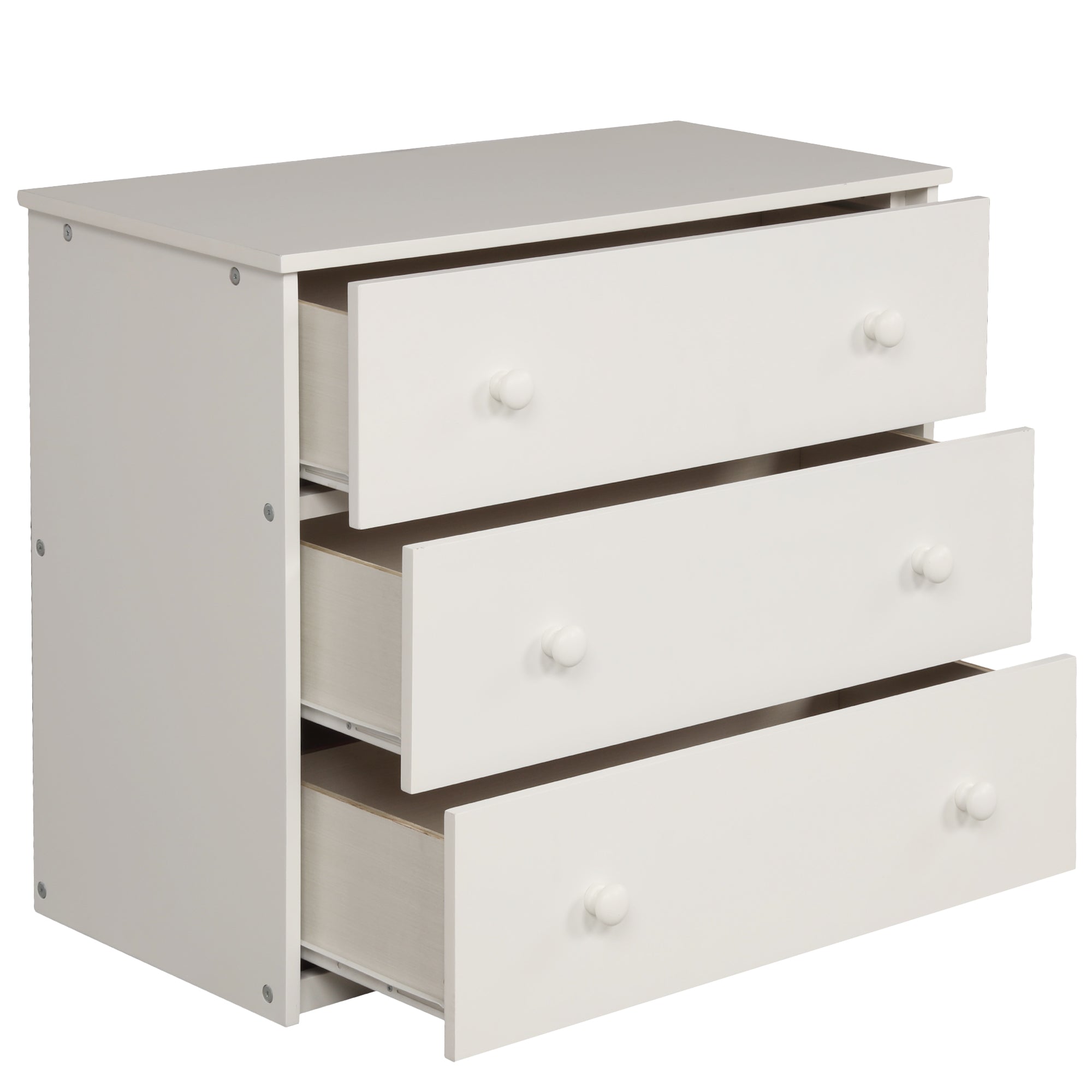 Lit mezzanine simple avec armoire et bureau roulant portable - Blanc (ANCIEN SKU : LP000113AAK)