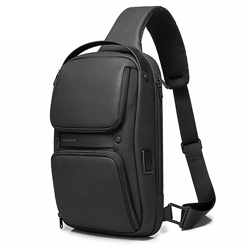 Sac de poitrine pour homme, version coréenne, sac diagonal, sac à bandoulière, sac de poitrine décontracté pour homme, sac à bandoulière