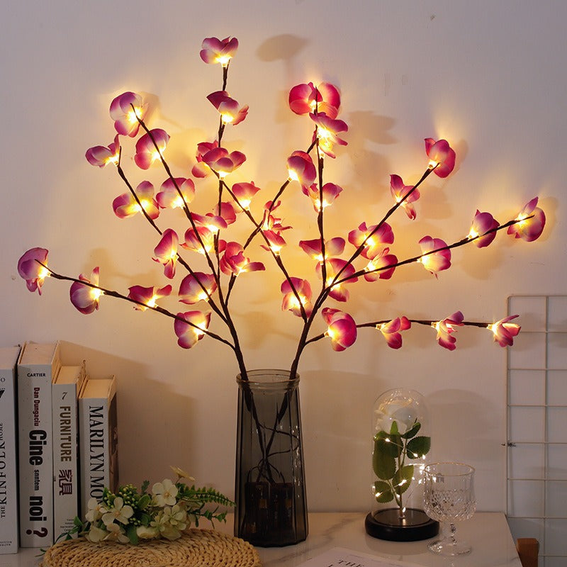 Lampe de simulation de branche de Phalaenopsis à LED créative