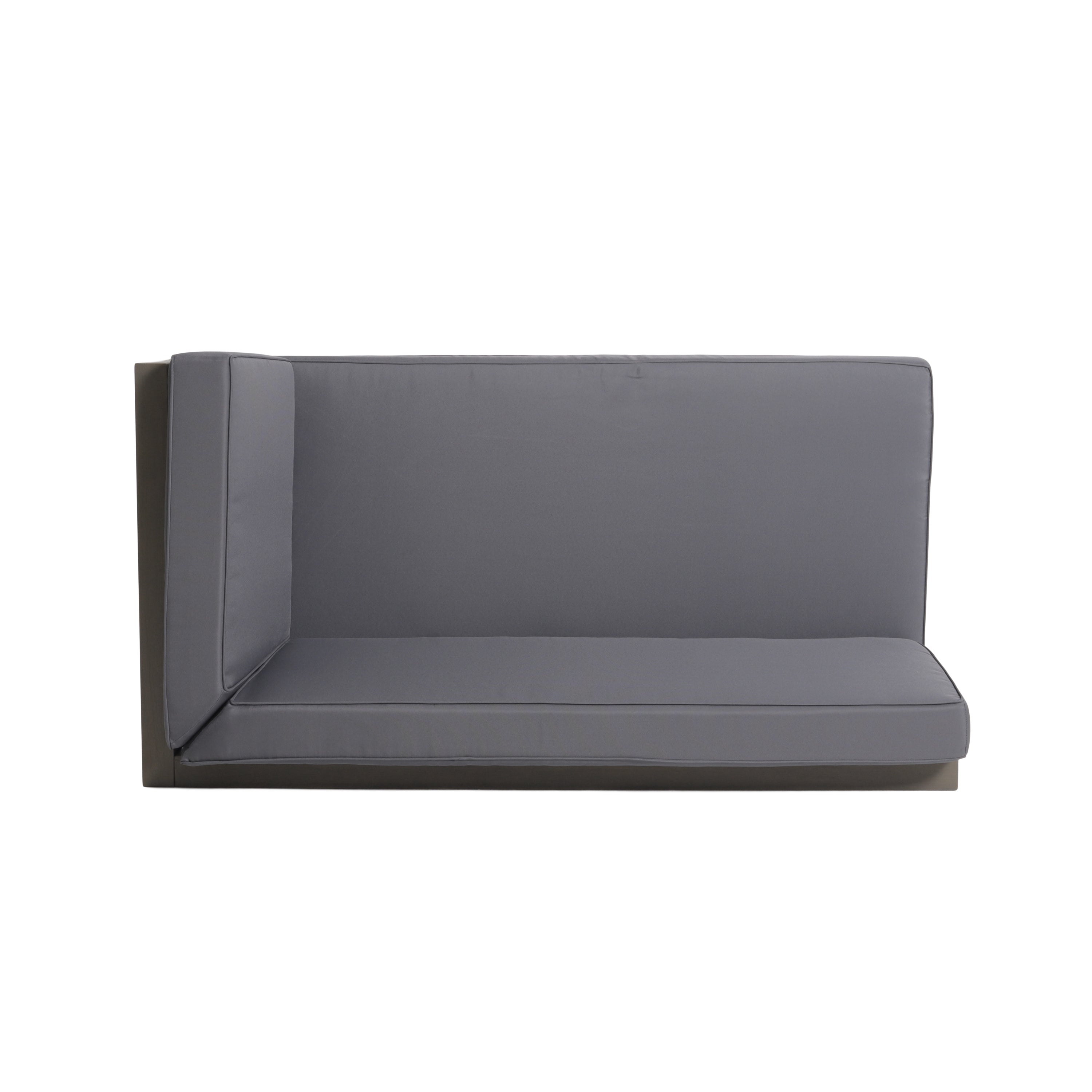 BANQUETTE D'ANGLE DROIT BRAVA X-BACK, GRIS FONCÉ