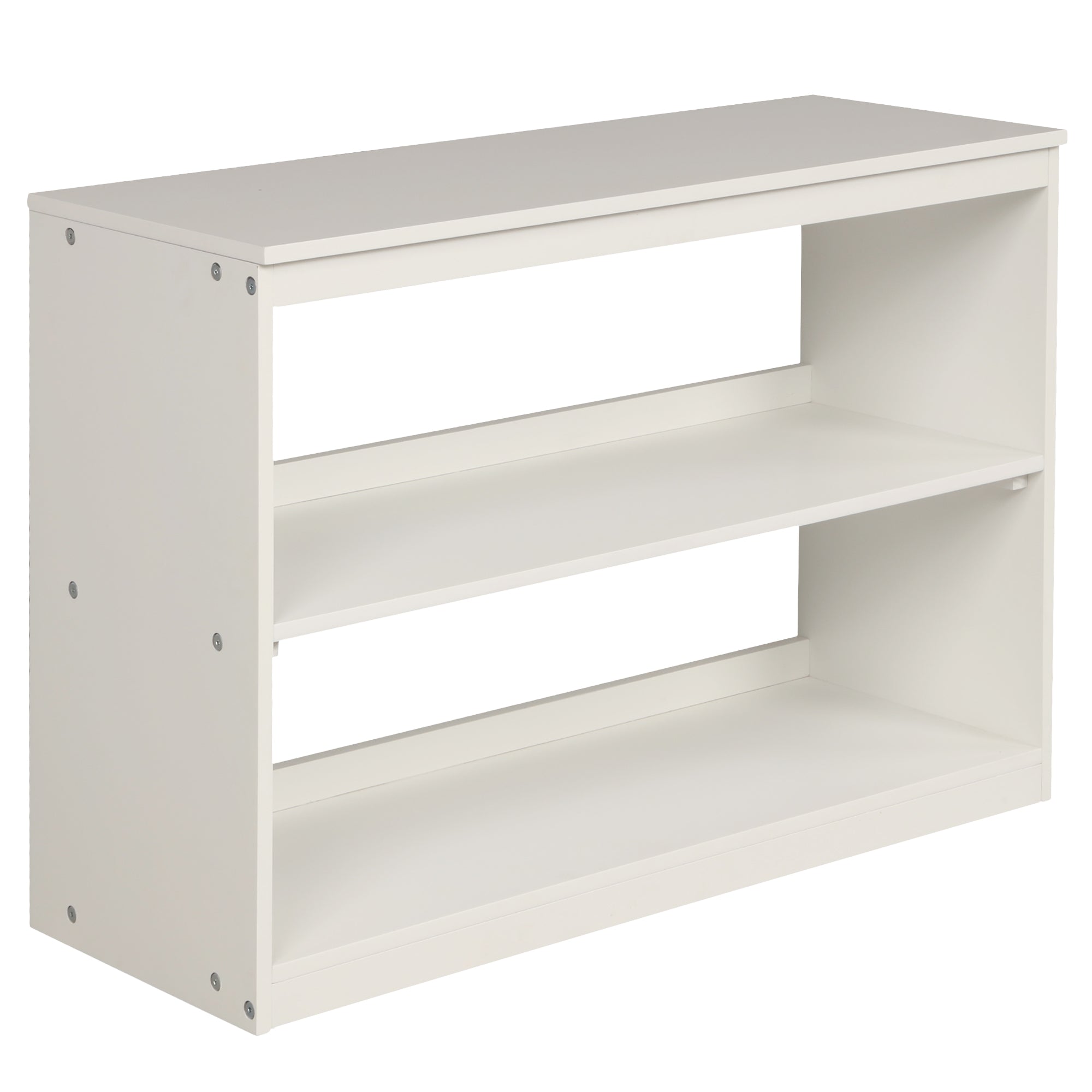 Lit mezzanine simple avec armoire et bureau roulant portable - Blanc (ANCIEN SKU : LP000113AAK)