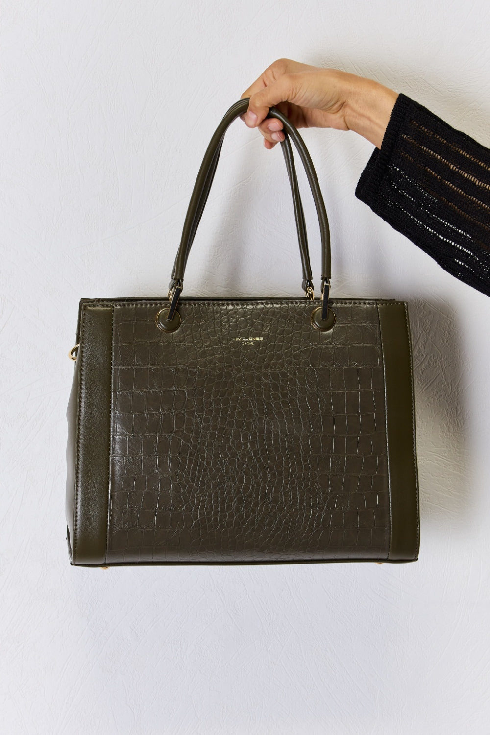 Sac à main en cuir PU texturé David Jones